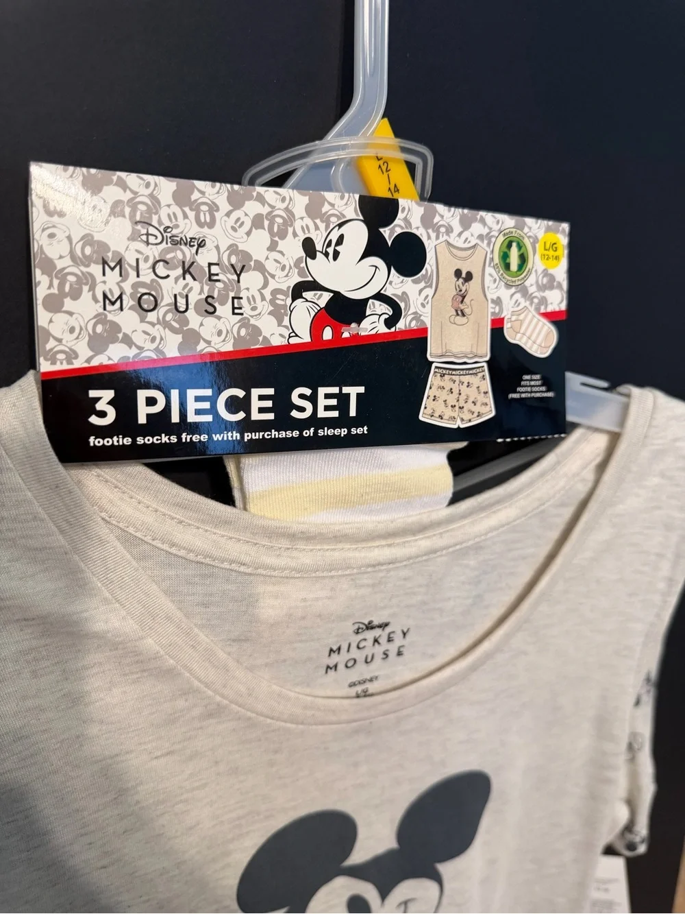 Disney Mickey Mouse 3 Piece Pajama Set - Picture 4 of 5
